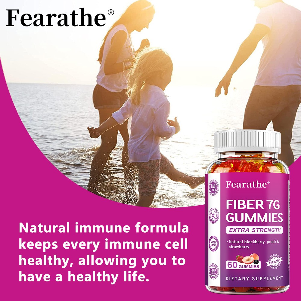 Fiber 7 G Gummies Supports Digestive Immune System Gut Flora Health 60 Pills