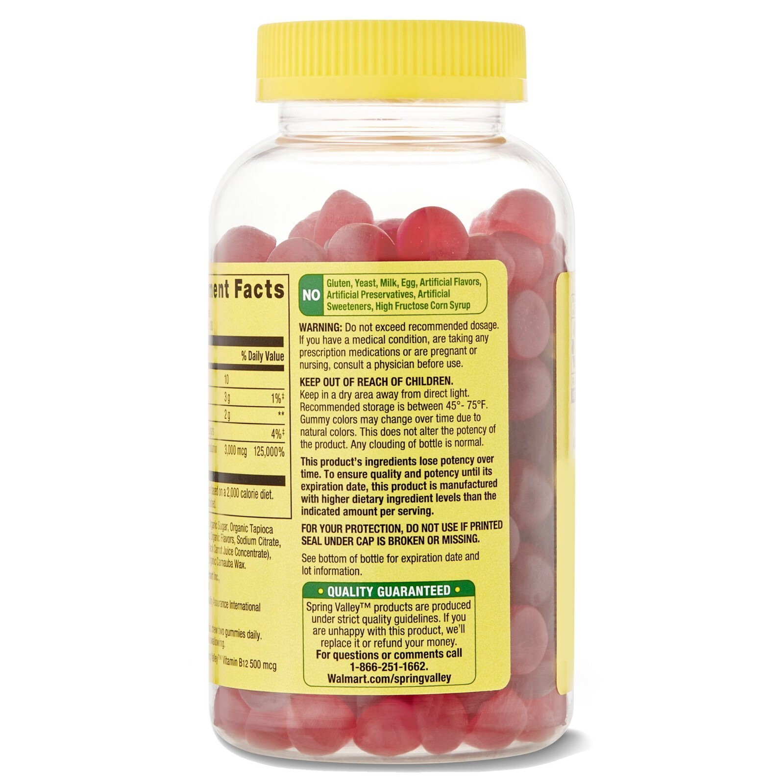 Spring Valley Extra Strength B12 Gummies, 3,000 mcg, 200 Count