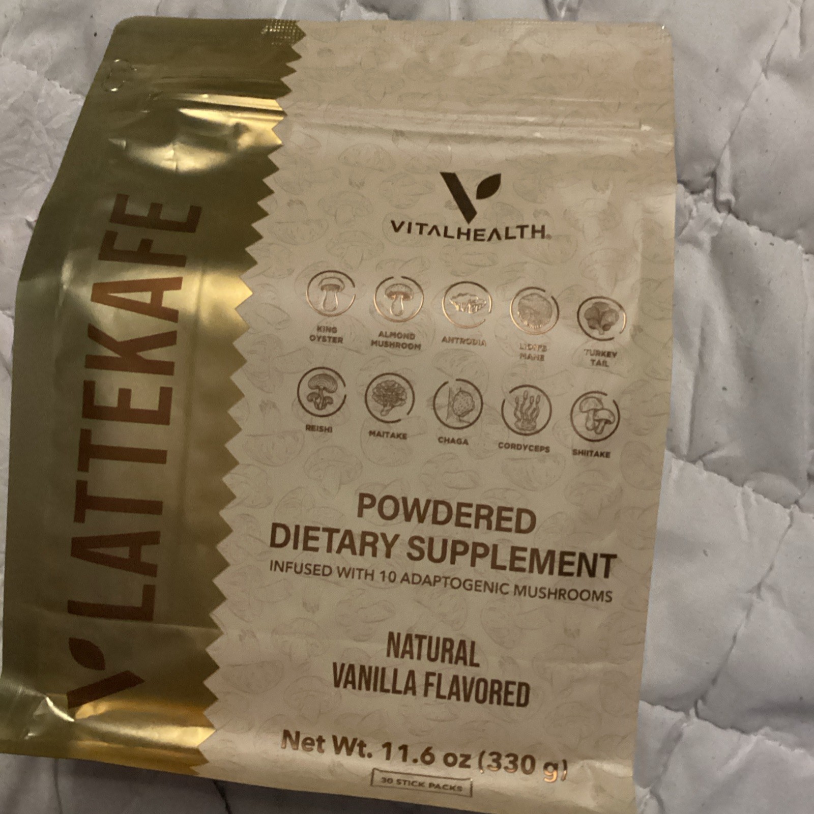 VITALHEALTH LatteKafe Vanilla Powder Dietary Supplement 11.6 oz (330 g)