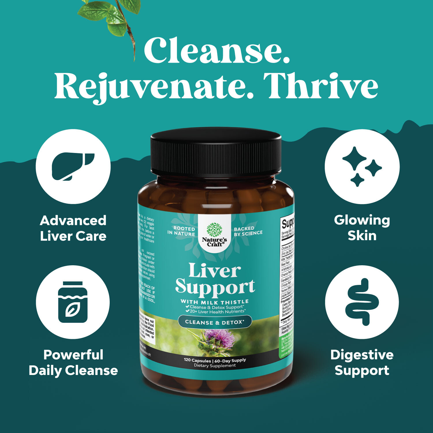 Liver Cleanse Detox & Repair Formula – Herbal Liver Support Supplement