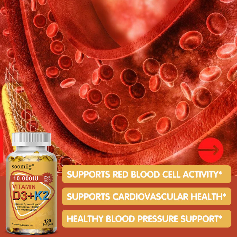 Vitamin K2 D3 Vitamin Supplement 10000IU, Boost Immunity & Heart Health