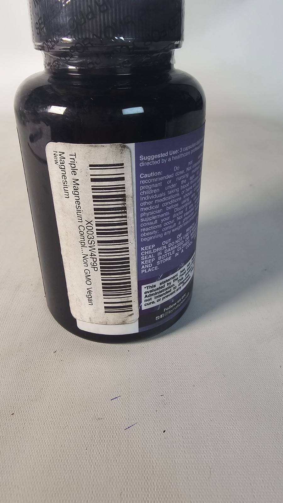 Triple Magnesium Complex Supplement 400mg Per Serving – High Absorption 8/2028