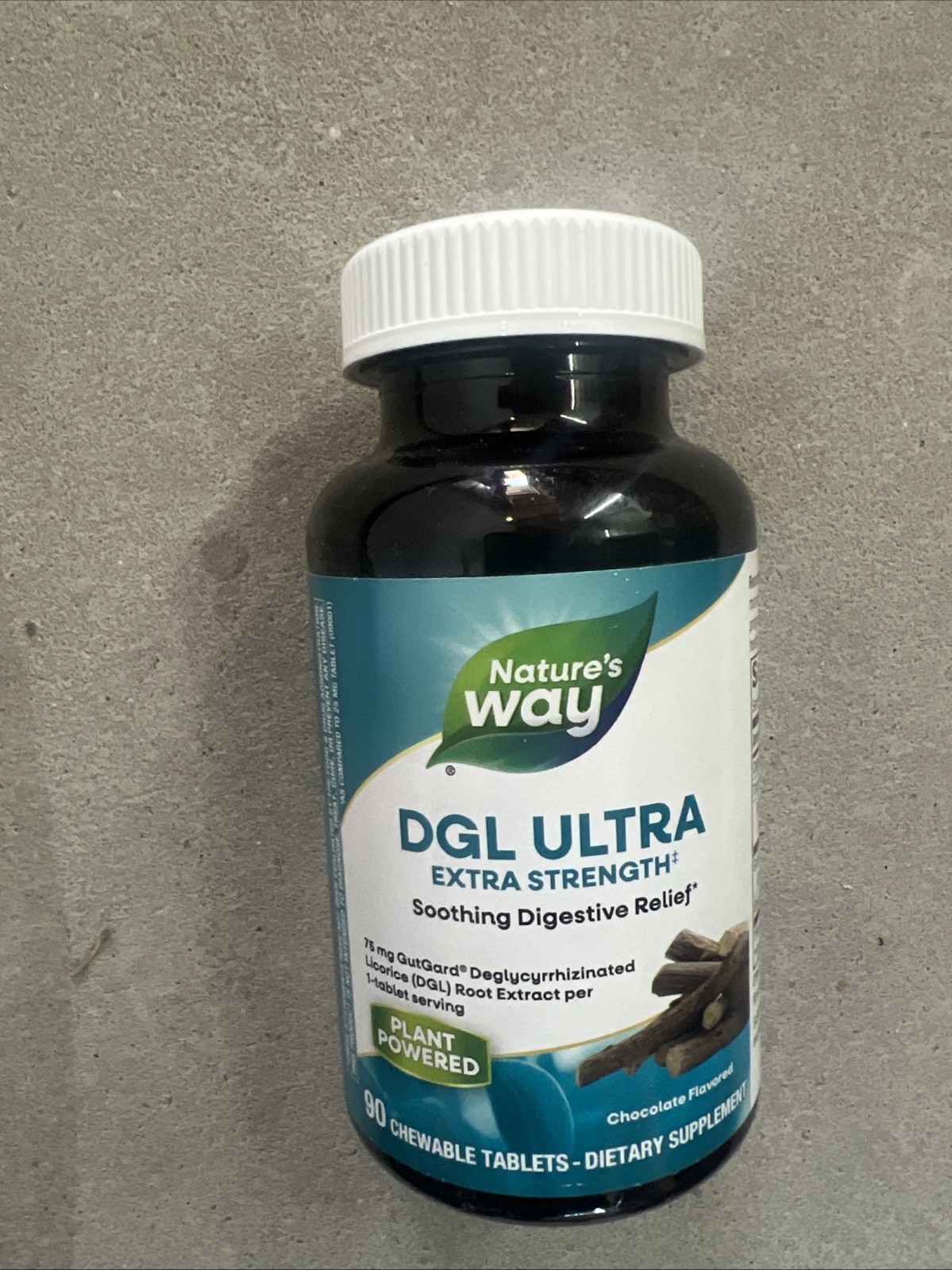Natures Way DGL Ultra Extra Strength – Digestive Relief – 90 Chocolate Chewable