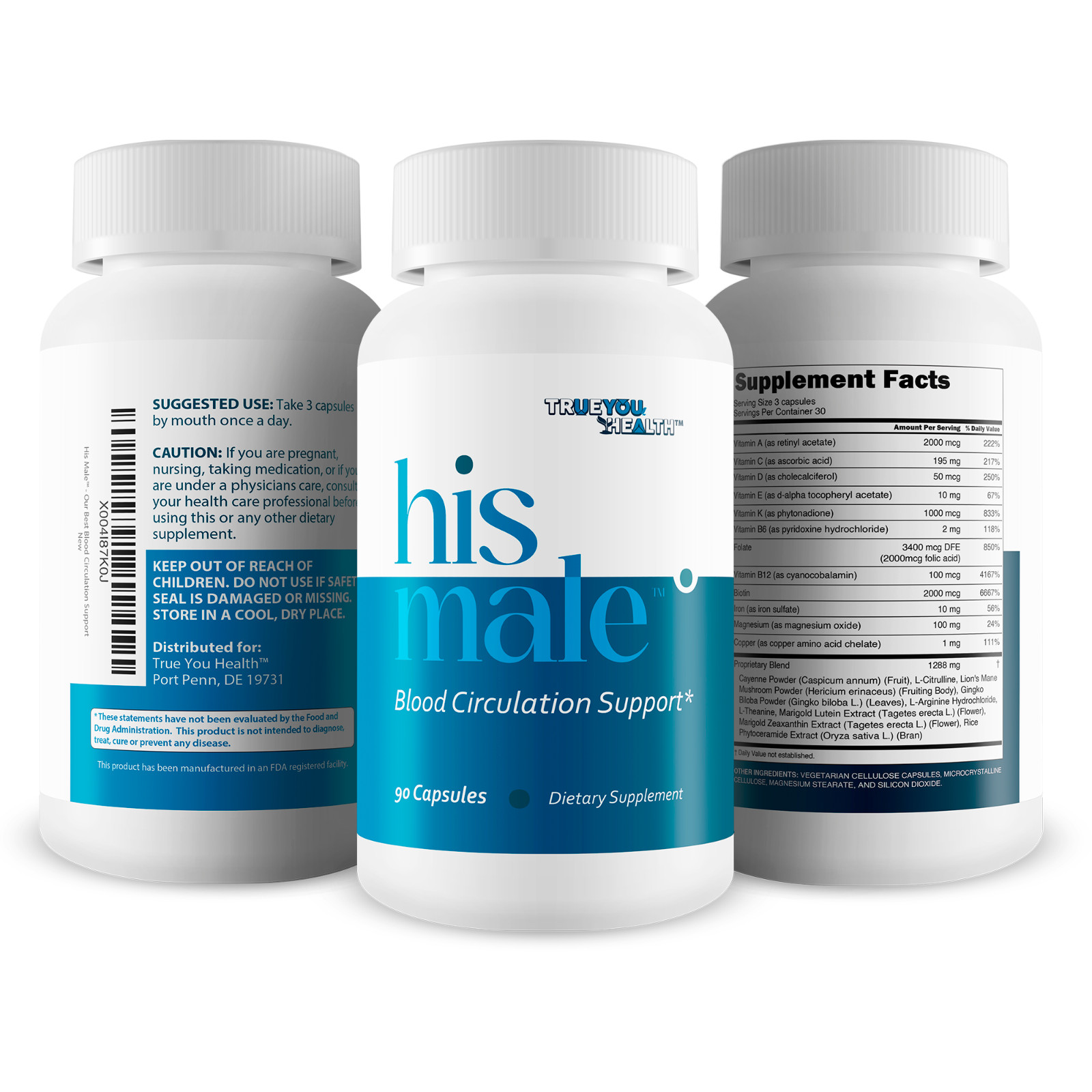 His Male – Our Best Blood Circulation Support Supplement – Advanced Blood Flow