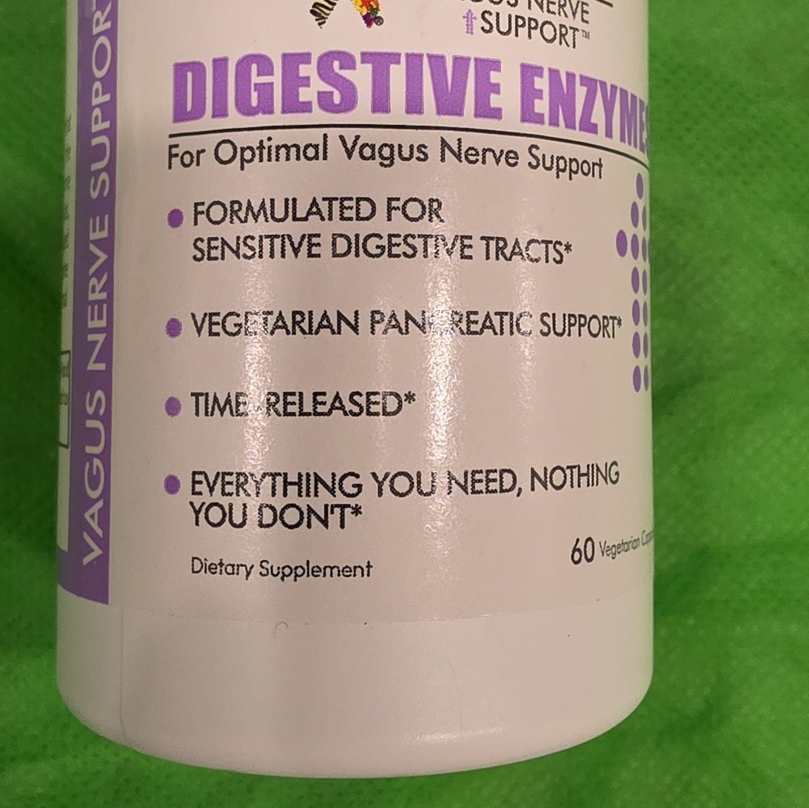 TJ Nutrition Digestive Enzymes 200mg Time-Released Vegetarian 60 Capsules