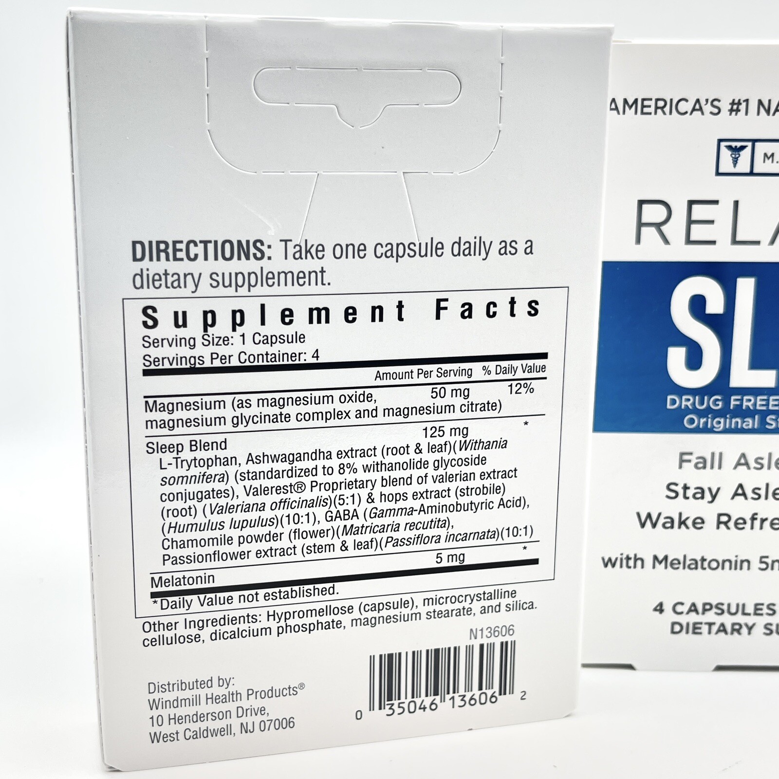 Relaxium Sleep Drug Free Sleep Support 6 Packs Of 4 Vegan Capsules Lot of 6