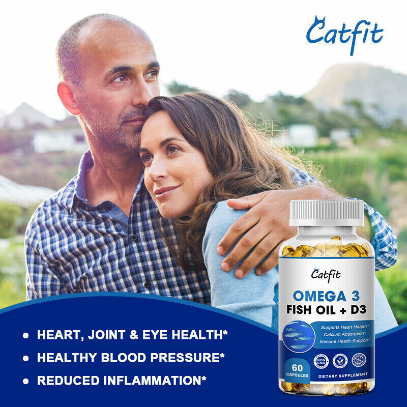 120 Pills Omega 3 Fish Oil Capsules 3x Strength 1200mg EPA & DHA Highest Potency