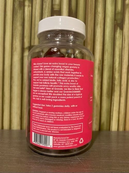 Grande Gummies Vegan Collagen Booster Healthy Skin, Hair & Nails 60 ct