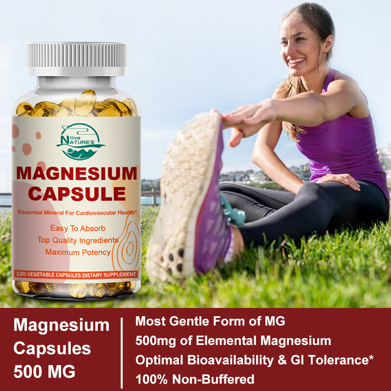 500MG Magnesium Glycinate High Absorption,Improved Sleep,Stress & Anxiety Relief