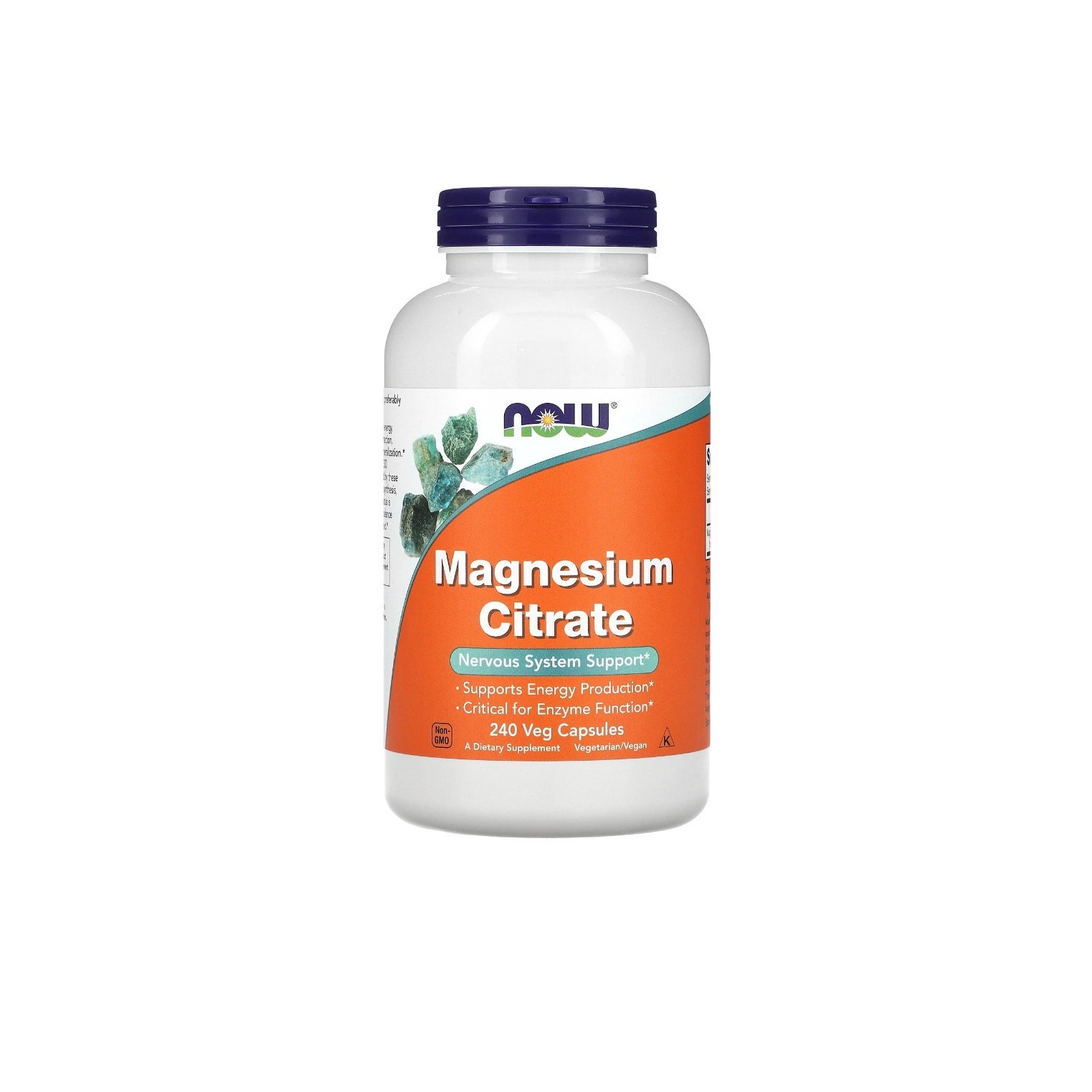 Now Foods Magnesium Citrate 240 Veg Capsules , Kosher, Vegan,