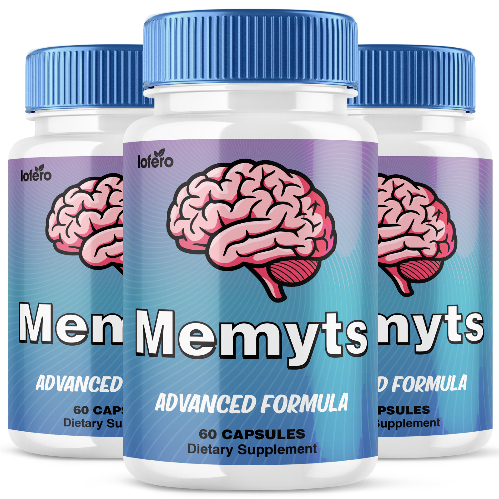 (3 Pack) Memyts Nootropic Natural Formula Brain and Memory Supplement (180 ct)