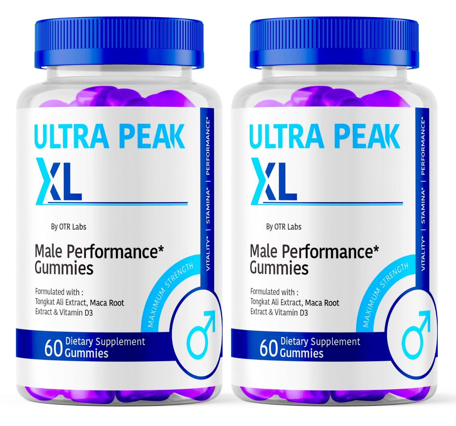 Ultra Peak XL Male Performance Gummy Dietary Supplement 120 Gummies 2 Pack