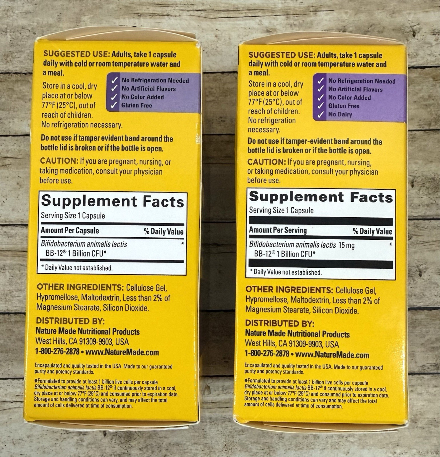 2PK Nature Made Probiotics 1 Billion CFU 30 Capsules EA EXP 8/27;12/27 FAST SHIP