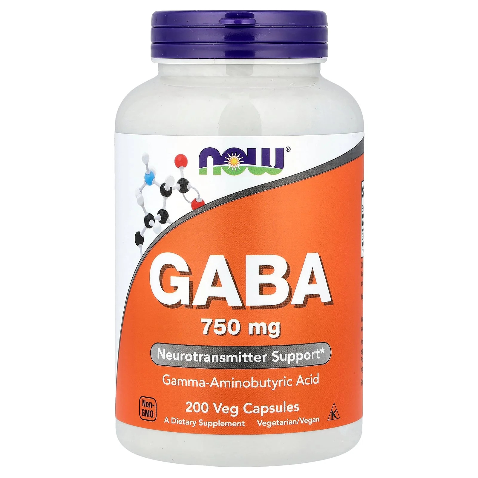 2 X NOW Foods, GABA, 750 mg, 200 Veg Capsules