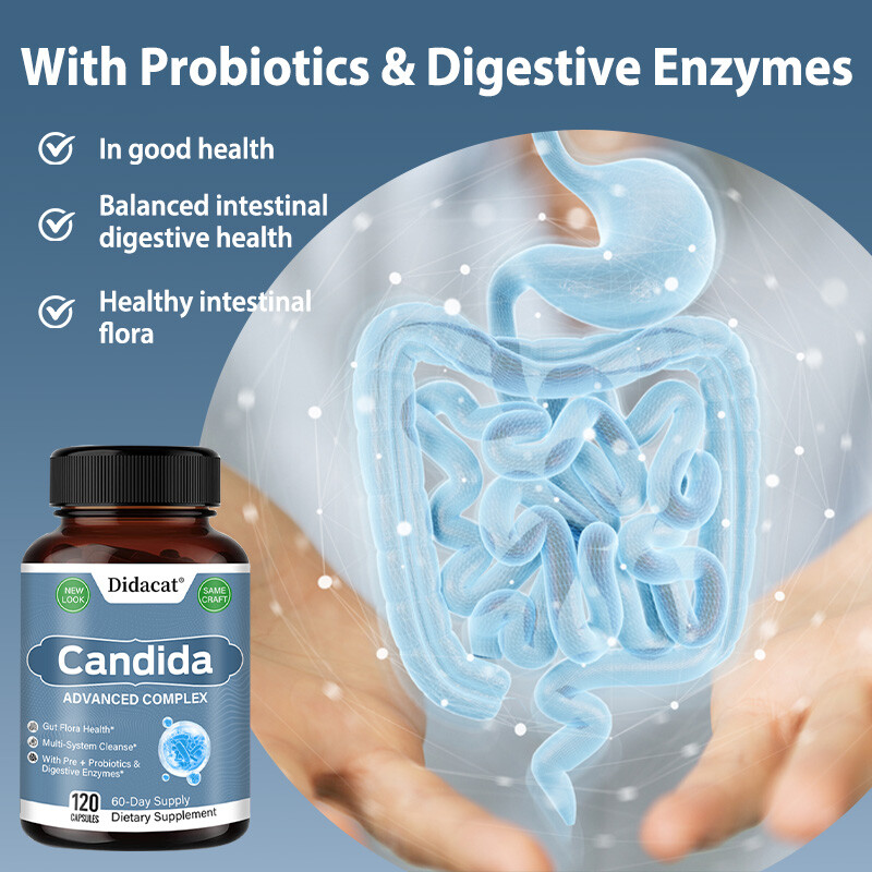 Candida Support Complex – Digestive Enzymes with Probiotics & Oregano Leaf