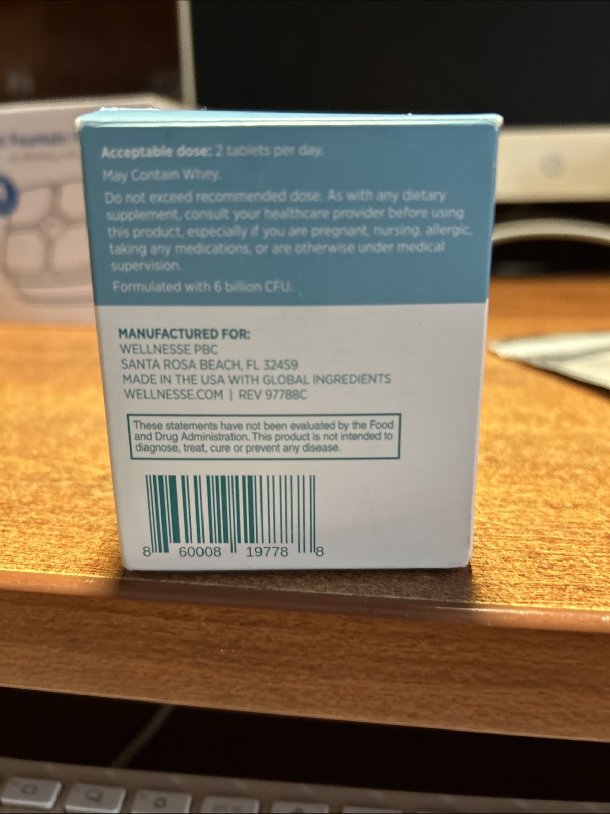 Wellnesse Oral Probiotic Mints With Hydoxyapatite Peppermint Flavored 60 Tablets
