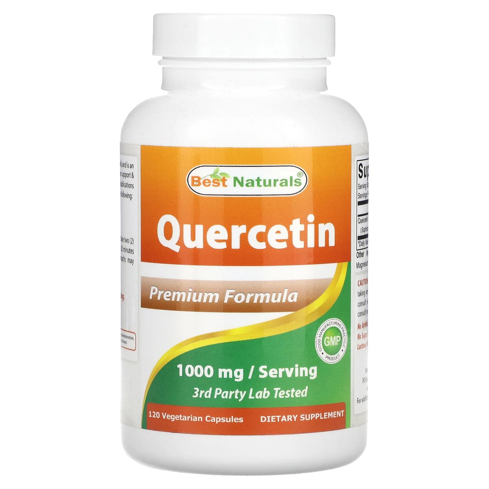 2 X Best Naturals, Quercetin, 120 Vegetarian Capsules (500 mg per Capsule)
