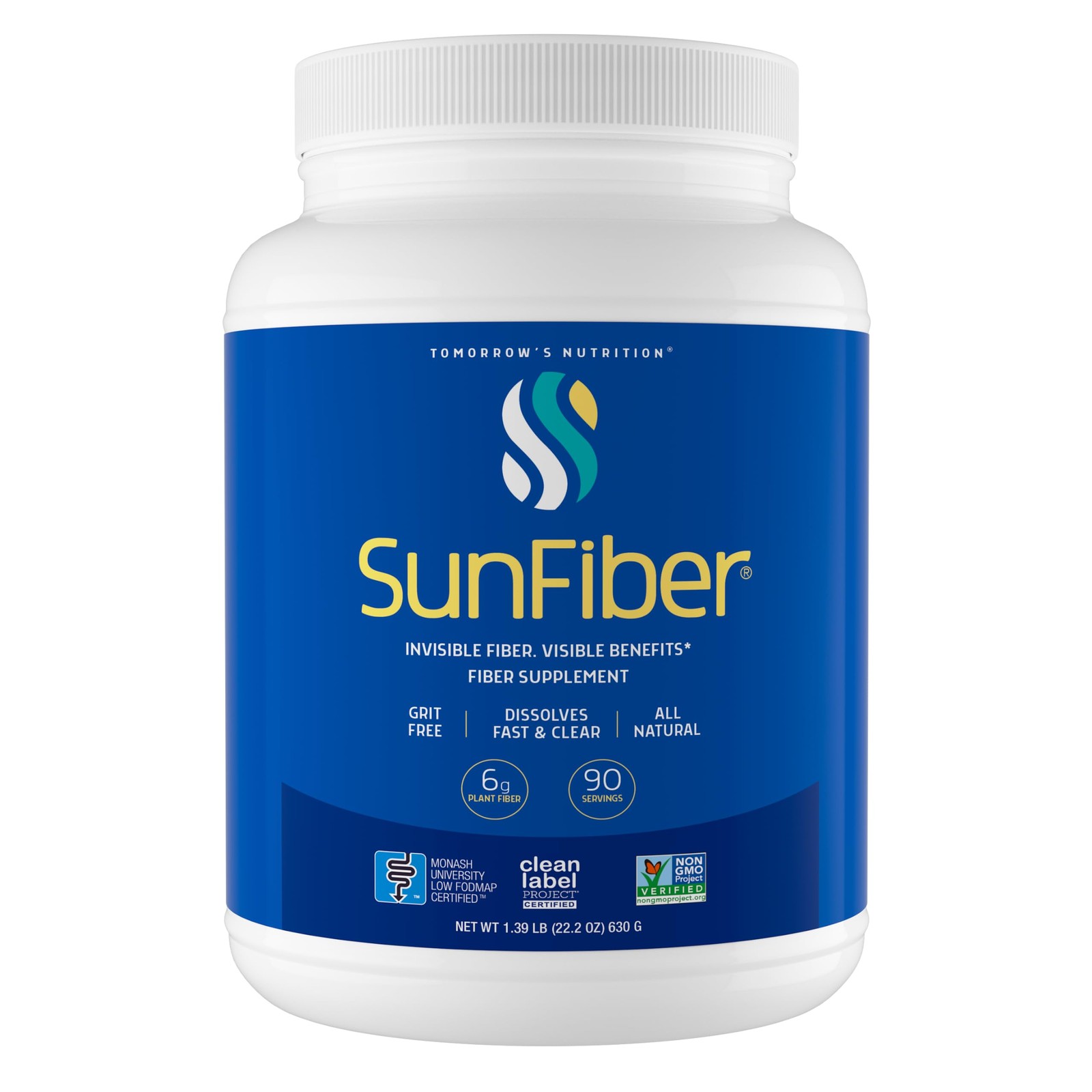 Tomorrow’s Nutrition, Sunfiber, Prebiotic Fiber 1.39 Pound (Pack of 1)