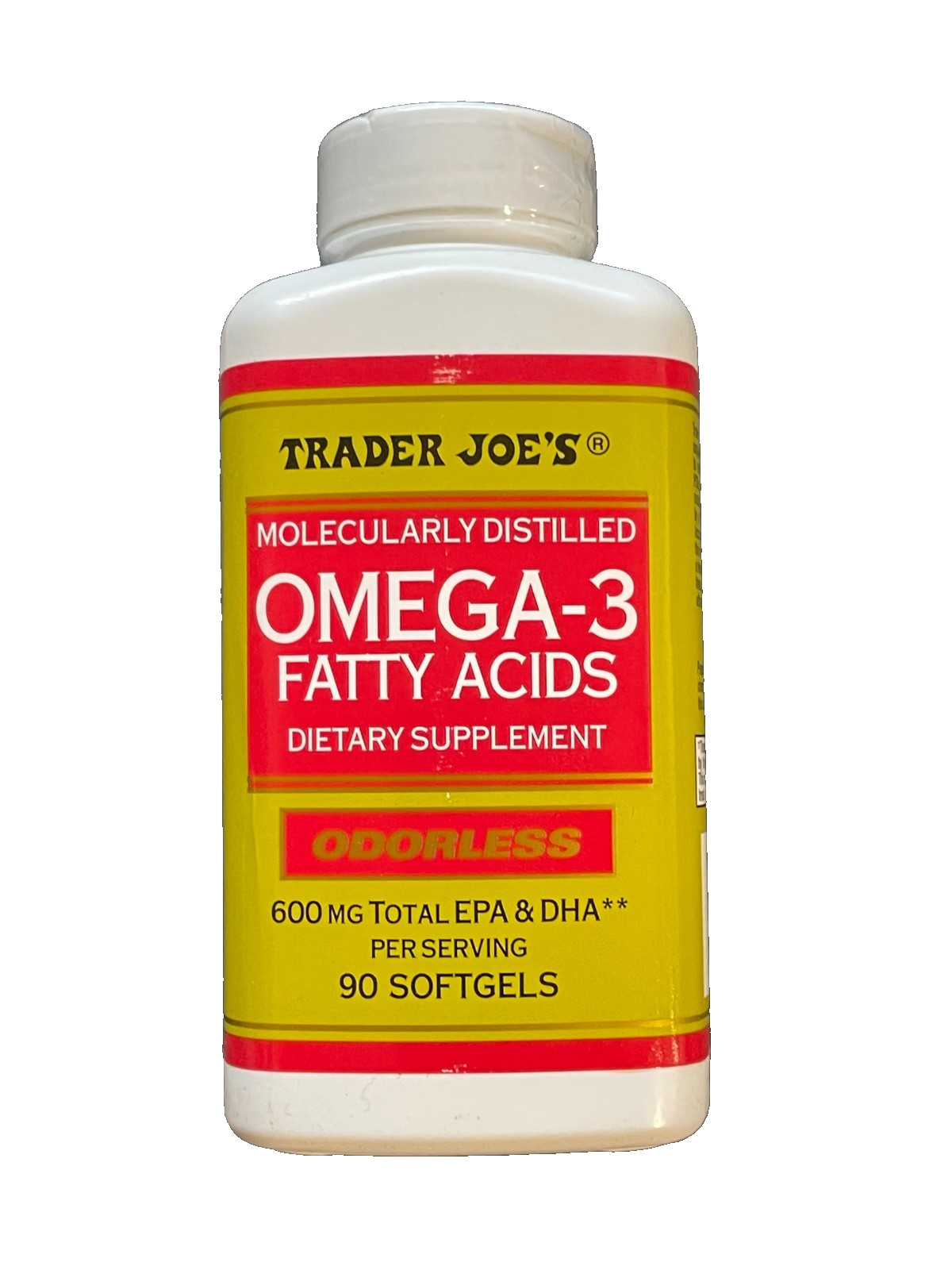 Trader Joe’s Omega-3 Fatty Acids Dietary Supplement 90 Gels