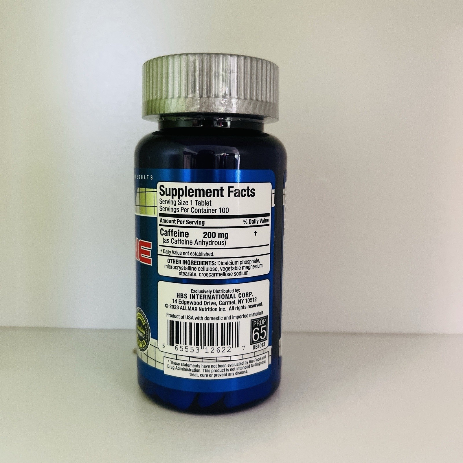 ALLMAX Essentials Caffeine 200mg 100 Tab Energy Workout Exp 10/2026