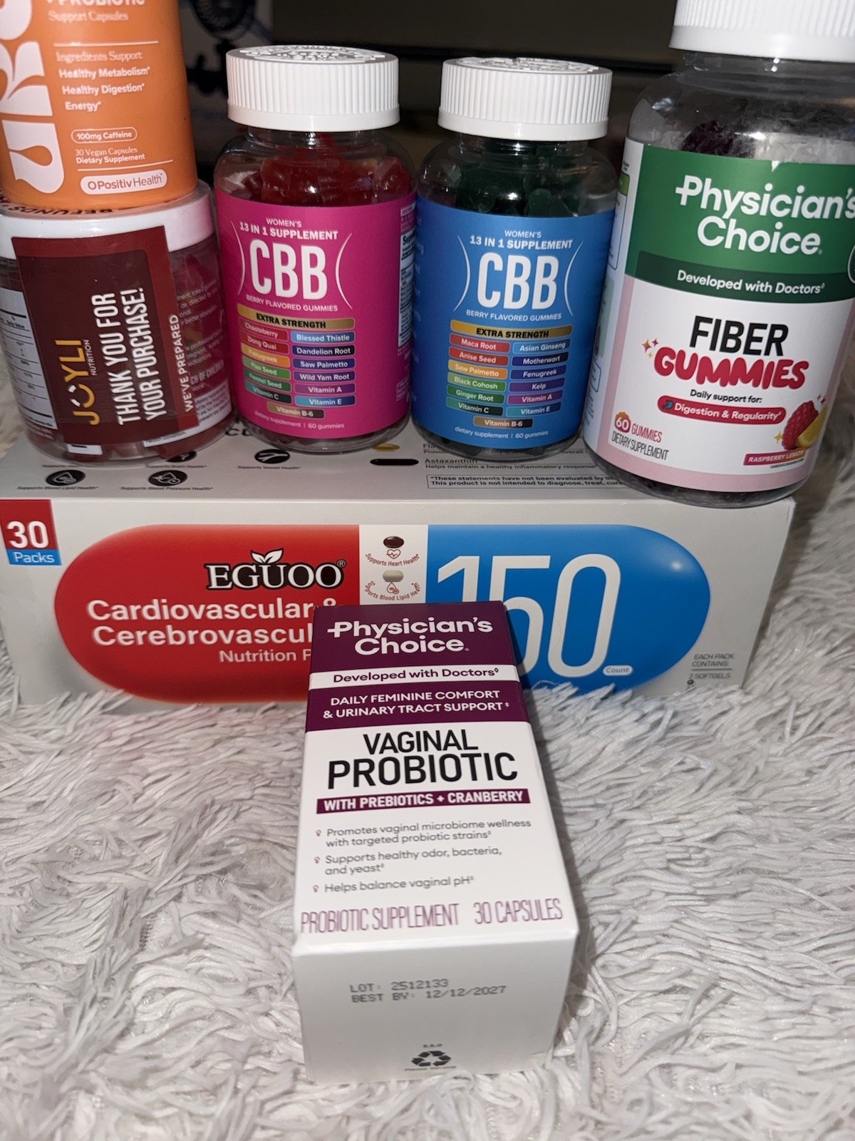 Physician’s Choice Vaginal Probiotic 30 Capsules + Fiber Gummies 60 Raspberry