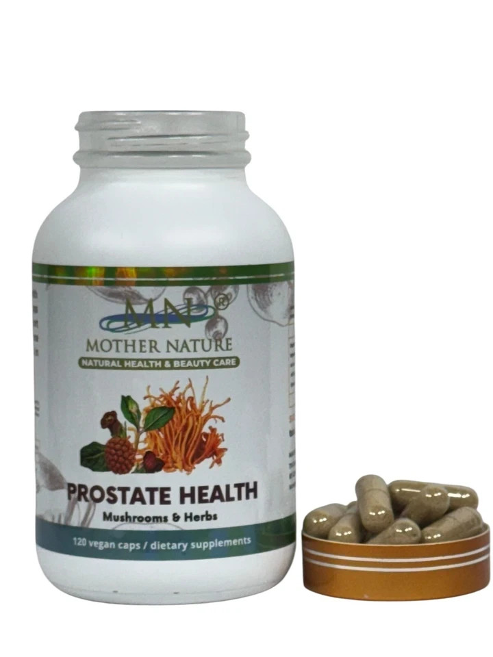 Mother Nature Prostate Health Herbal Supplements for Men – 120 Capsules