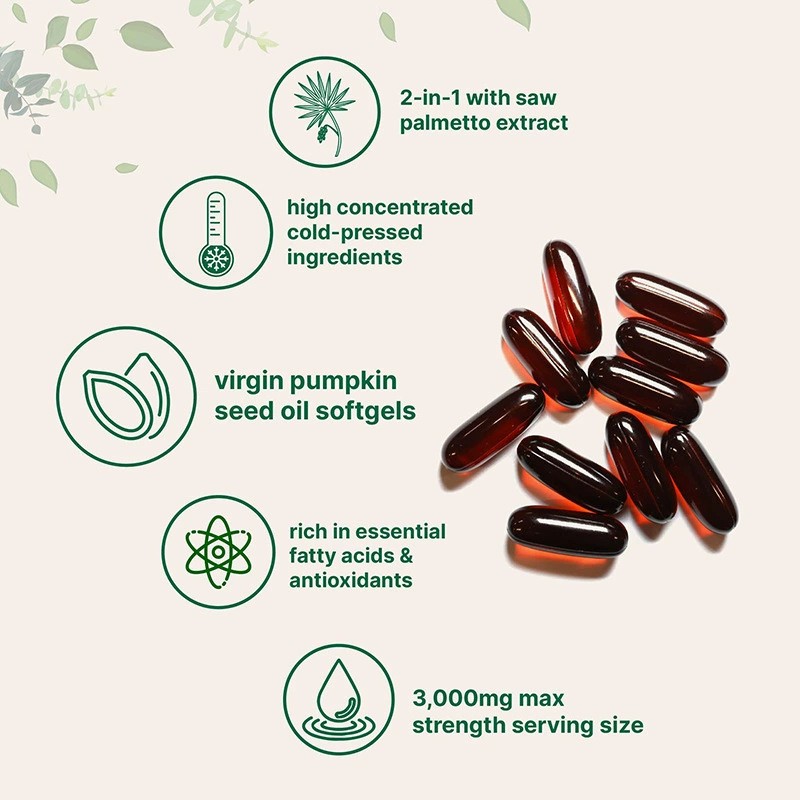 2 package Aged Pumpkin Seed Oil, 300 Softgels, 3000mg Odorless Heart & Immune