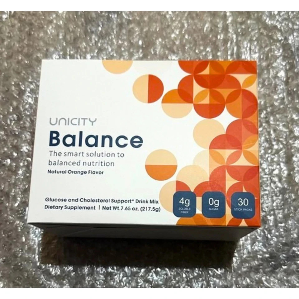 Unicity Balance Orange Fiber Drink Mix 30 Sticks Cholesterol Support