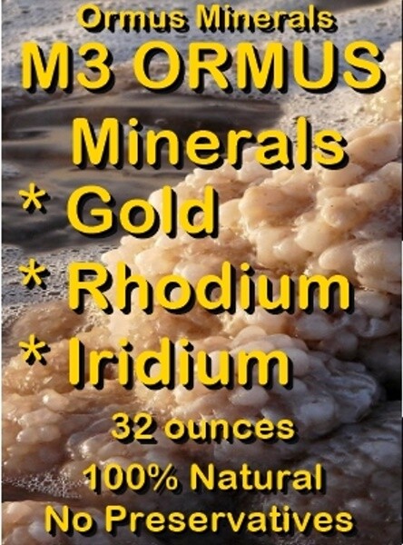 M3 Ormus Minerals Ormus Mental Health Immunity Skin Electrolytes Energy 32oz