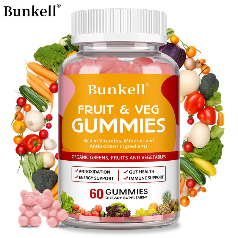 Fruit & Veg Gummies – Organic Greens for Daily Immune & Energy Support 60pcs