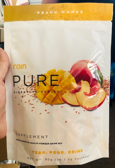 Rain PURE Digestive Health Probiotic Supplement – 30 PEACH MANGO Packets – NIB!