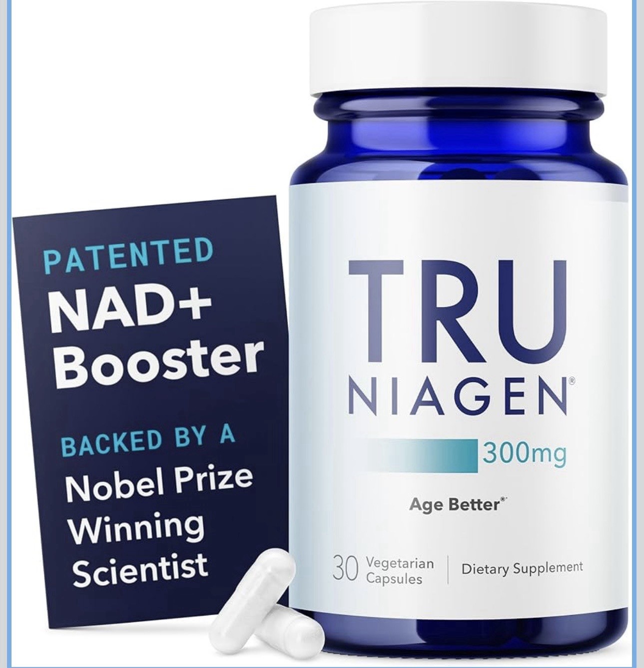 TRU NIAGEN NAD+ Booster 300mg 30 Vegetarian Capsules Gluten Free