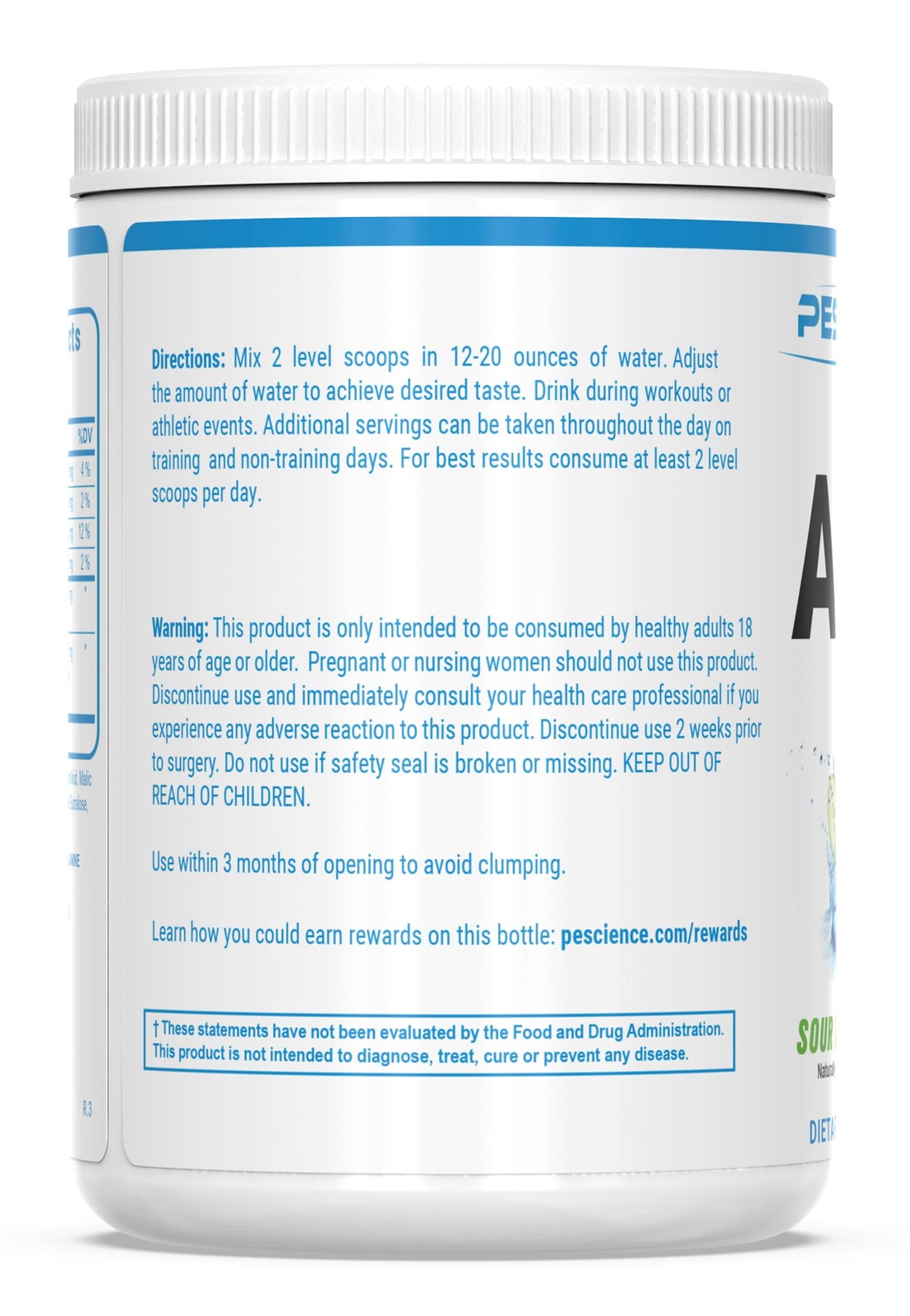 Full Spectrum BCAA EAA Supplement Sour Green Apple 14.3oz Vegan Hydration Rec…