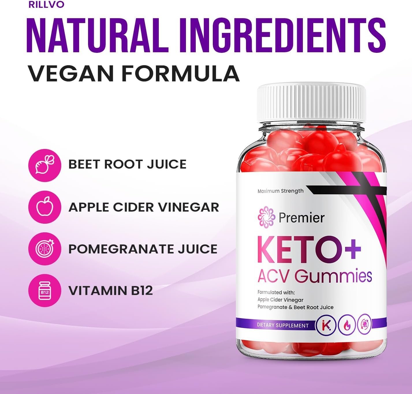 (3 Pack) Premier Keto ACV Gummies – Official – Keto Premiere ACV Advanced…