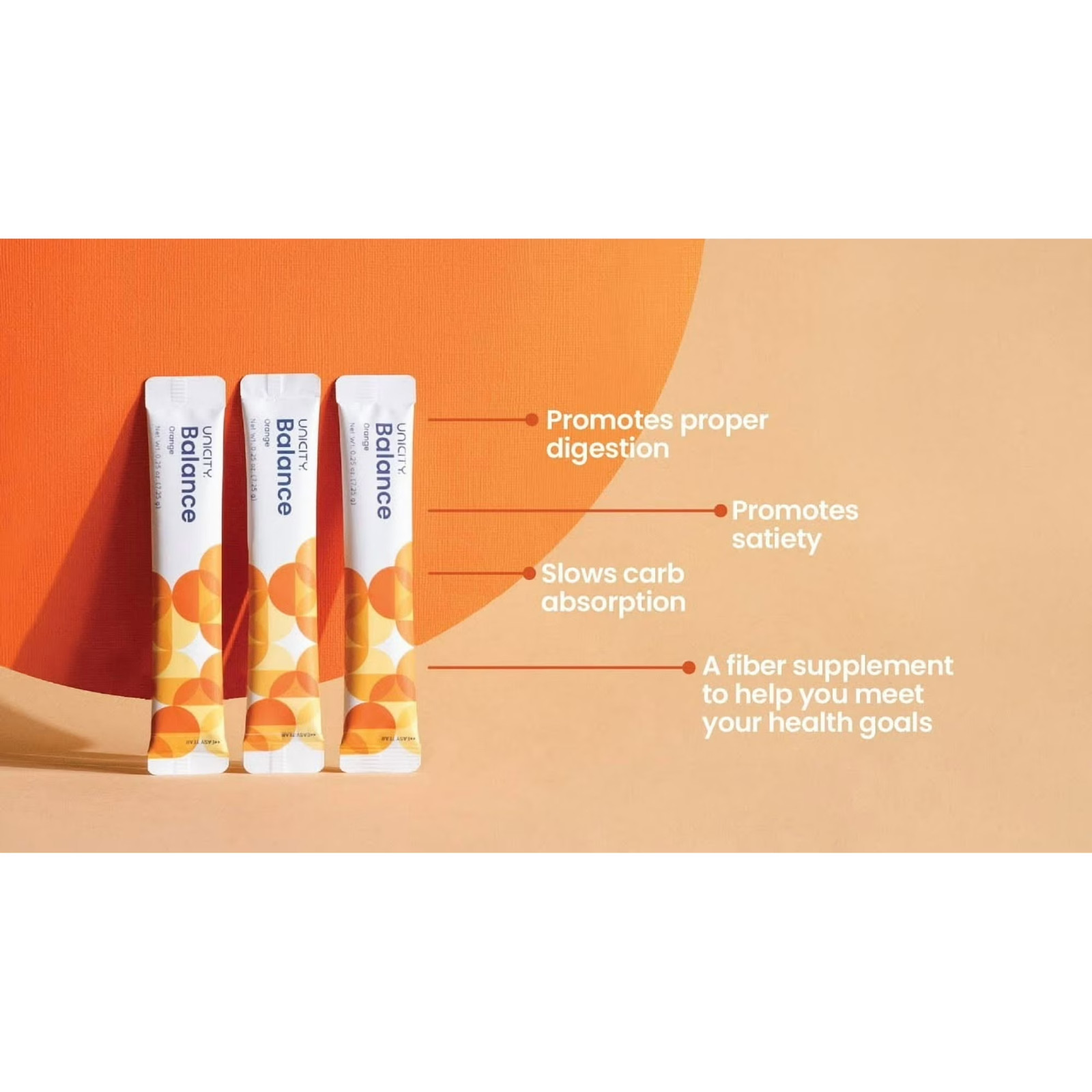UNICITY Balance Cholesterol Support Drink Mix 30 Stick Pack (ORANGE)
