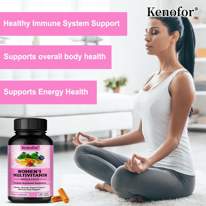 Women’S Multivitamin Organic Based Energy Supports Overall Body Health 120 Caps