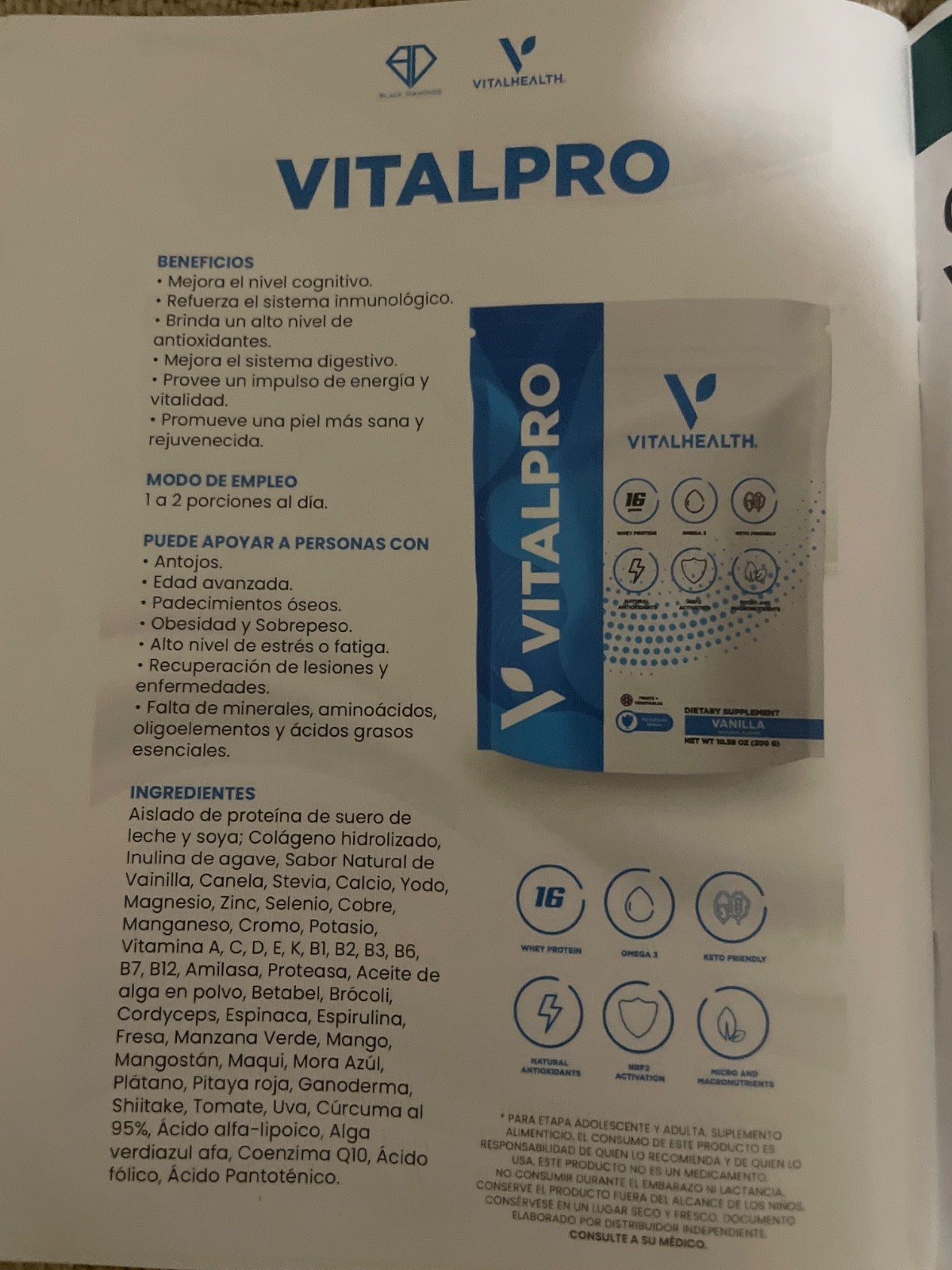 VitalHealth V VitalPro 10.6 oz – New/Sealed Vital Pro Health EXP: 1/2027