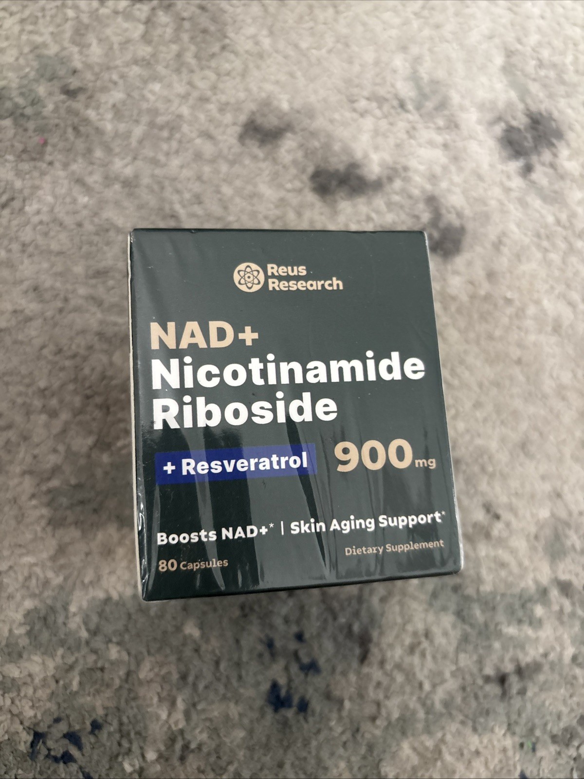 Reus Research NAD+ Nicotinamide Riboside Resveratrol 900mg 80 Capsules