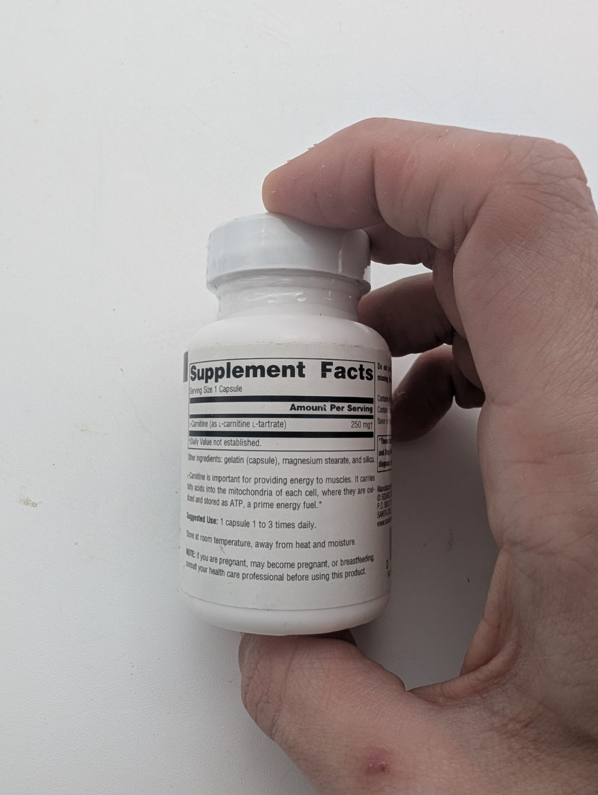 Source Naturals L-Carnitine 500 mg 60 Caps