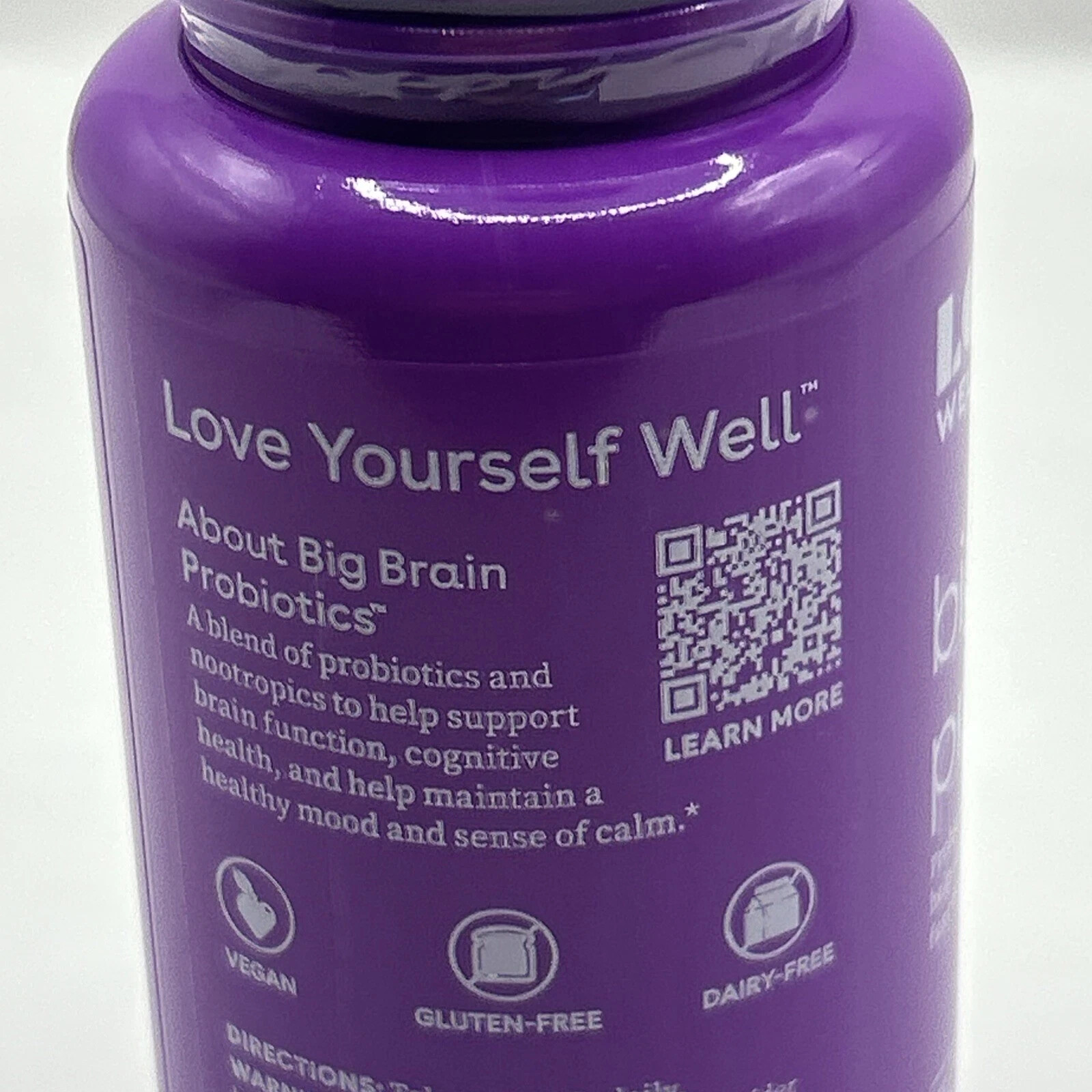 Love Wellness Big Brain Probiotics Nootropics Healthy Brain 30 Count Exp-01/2027