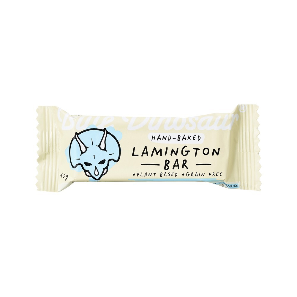 New Blue Dinosaur Snack Bar Lamington 45g x 12 Bars Hand Baked