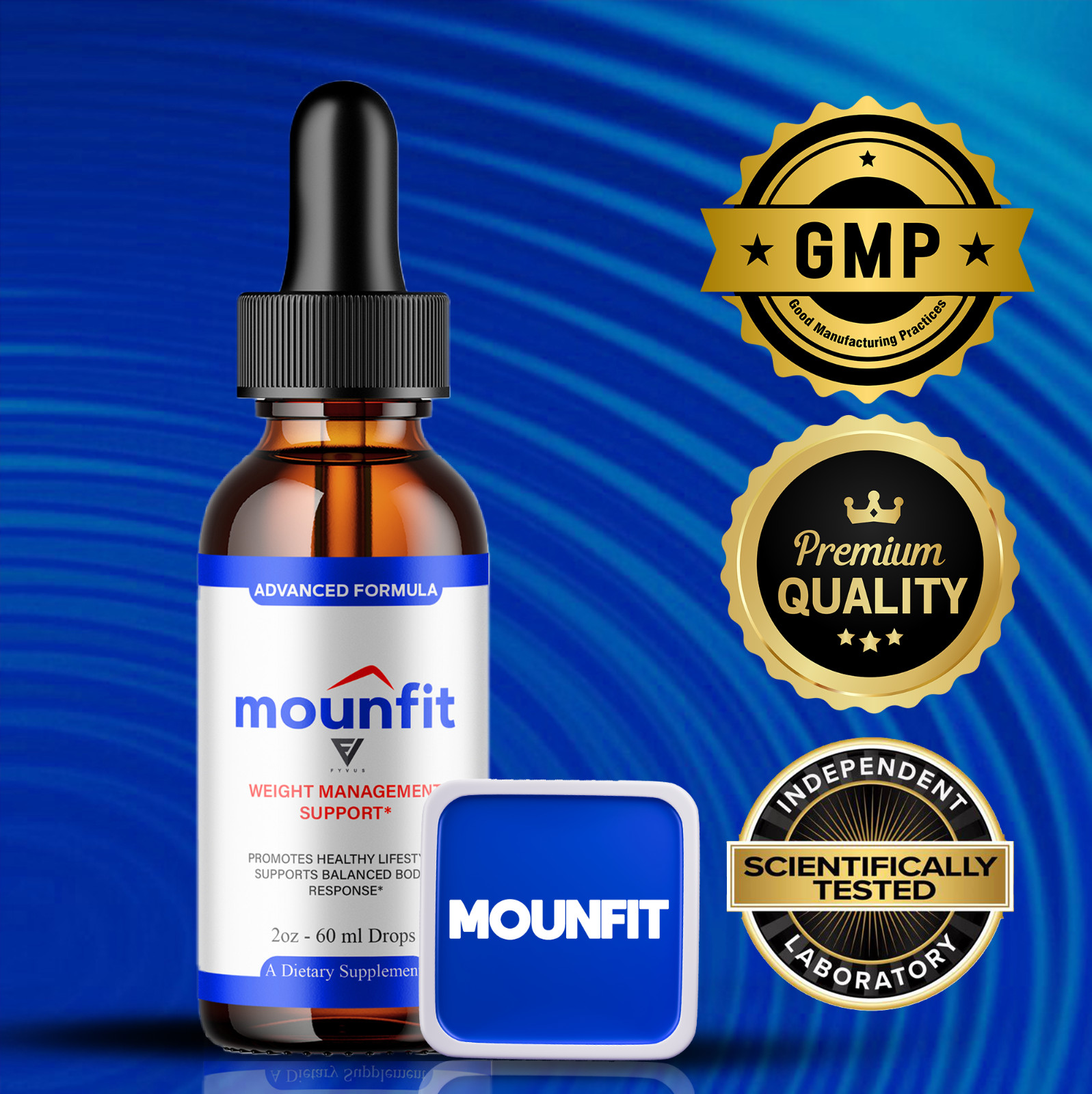 (5 Pack) Mounfit Drops Moun Fit Overall Health & Wellness Supplement (10oz)