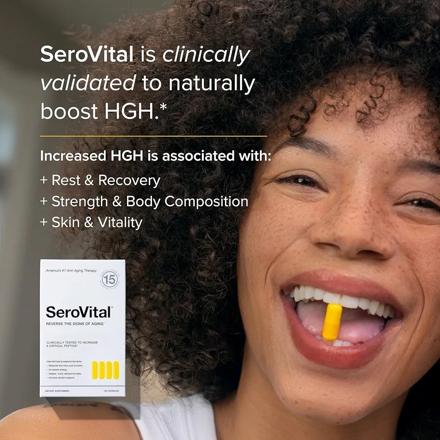 SeroVital Renewal Complex Anti-Aging Dietary Supplement Capsules 120 Dairy-Free