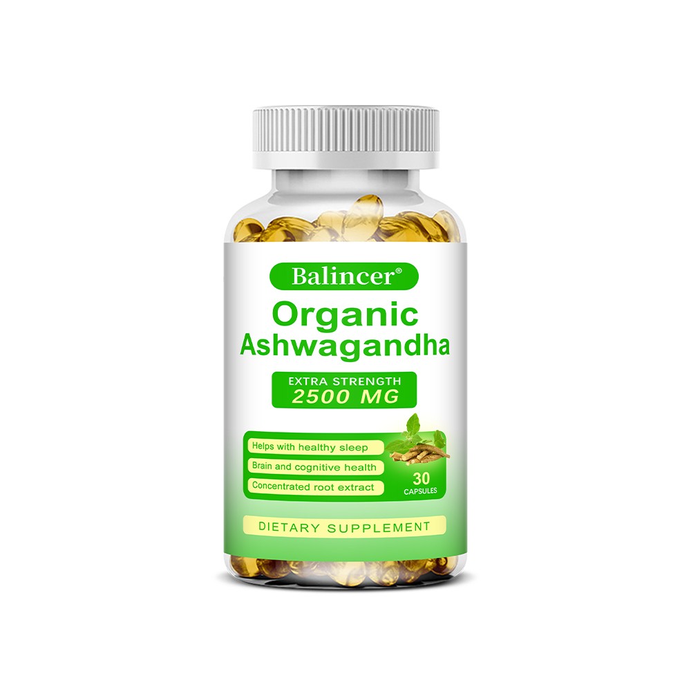 Organic Ashwagandha Capsules Improve Mood Improve Attention Energy 30-120 Pills