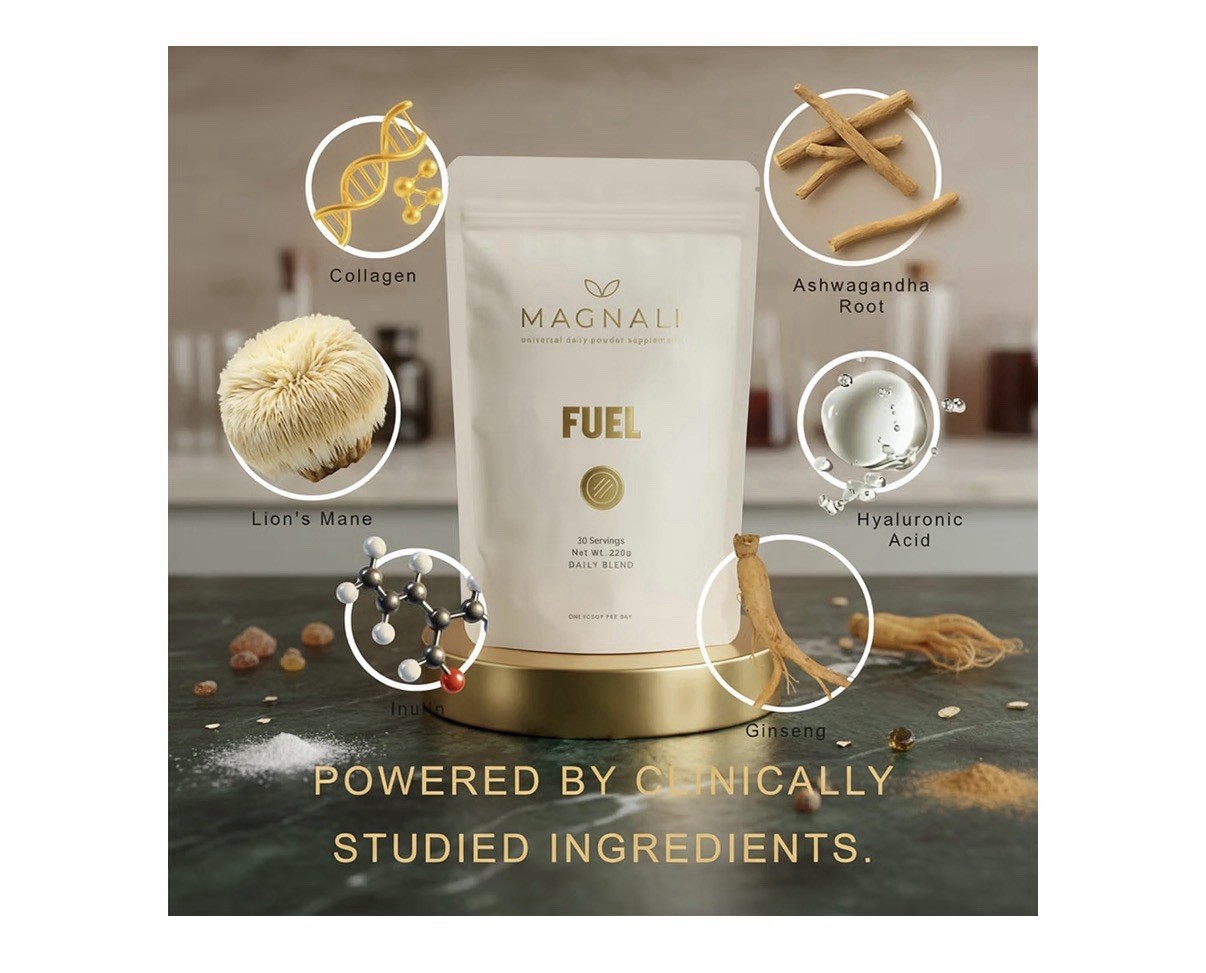Magnali Fuel Longevity Daily Blend Wellness Powder Energy Focus Skin Gut Support