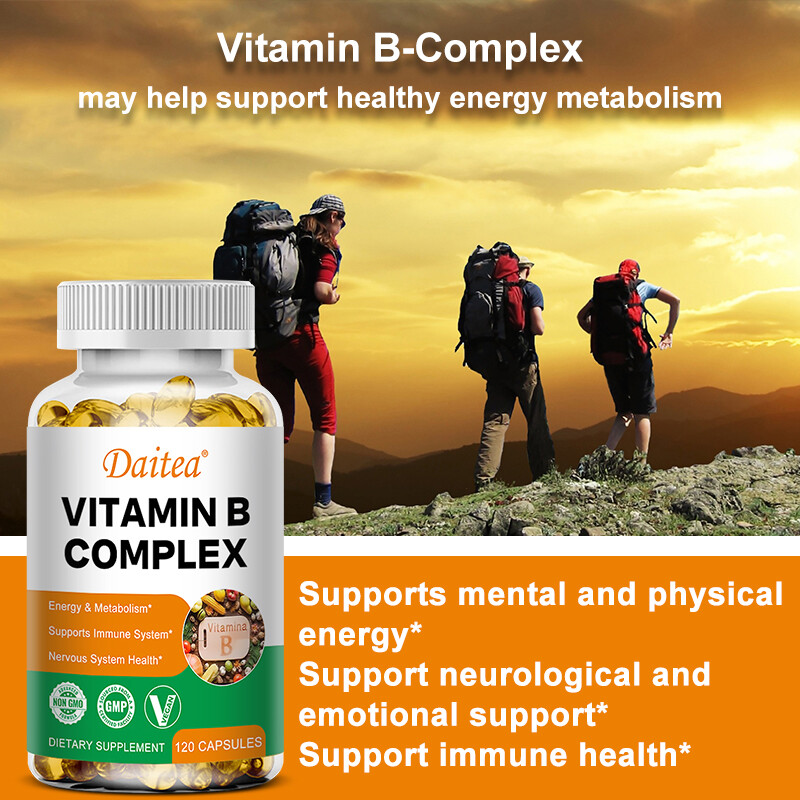 Vitamin B Complex Supplement-Manage Daily Stress Nervous System and Brain Health