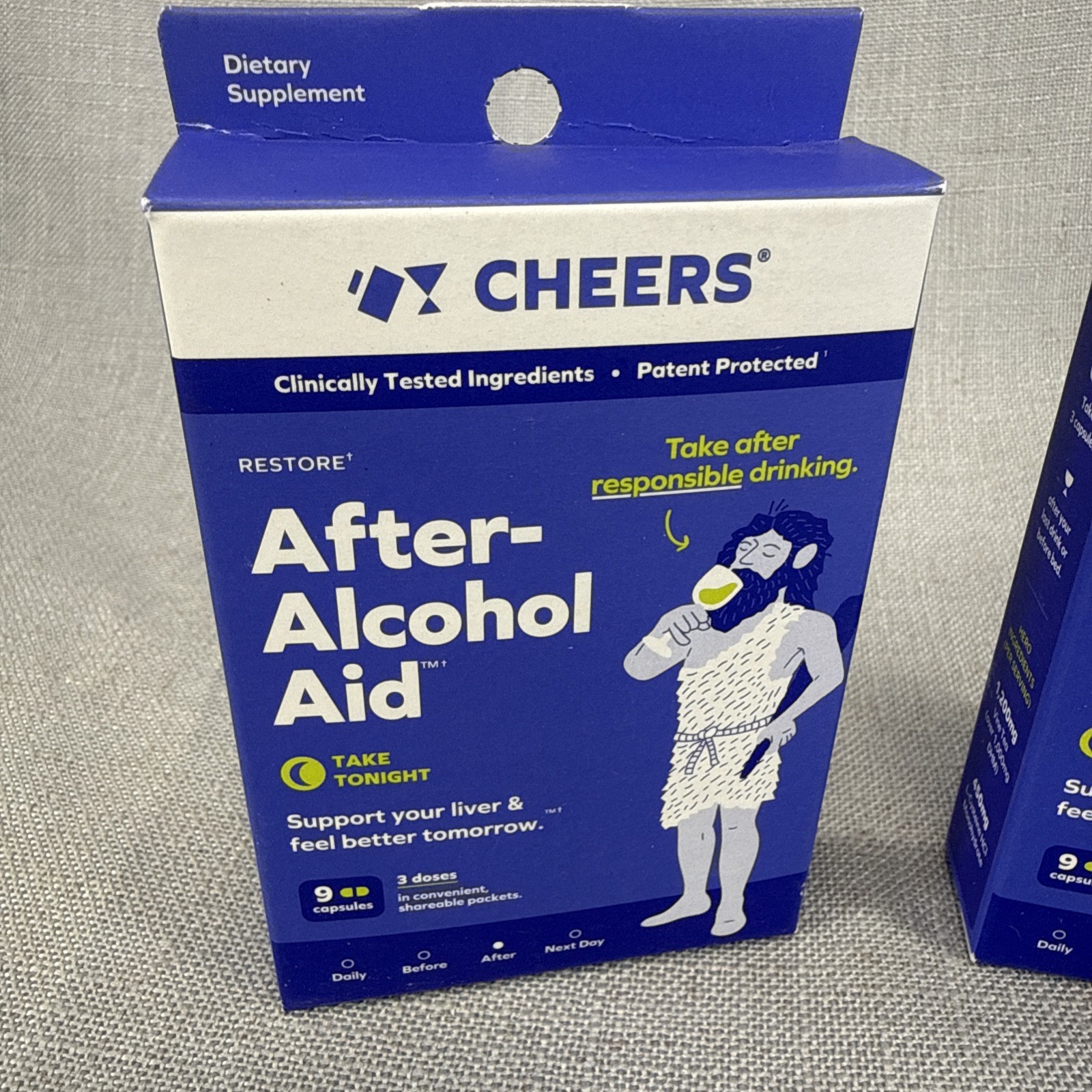 2x Cheer After Alcohol Aid Capsules Each Box Contains 9 Capsules Expires 2027
