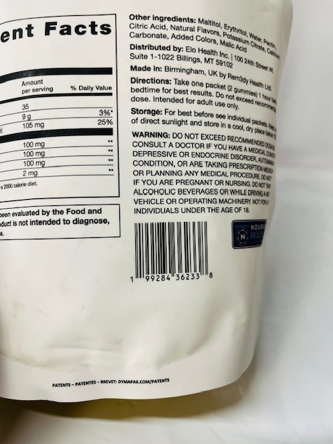 ELO Sleep Gummies, Mixed Berry, 28 Servings, EXP:06/2027- NEW