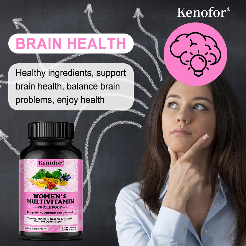 Women’S Multivitamin Organic Based Energy Supports Overall Body Health 120 Caps