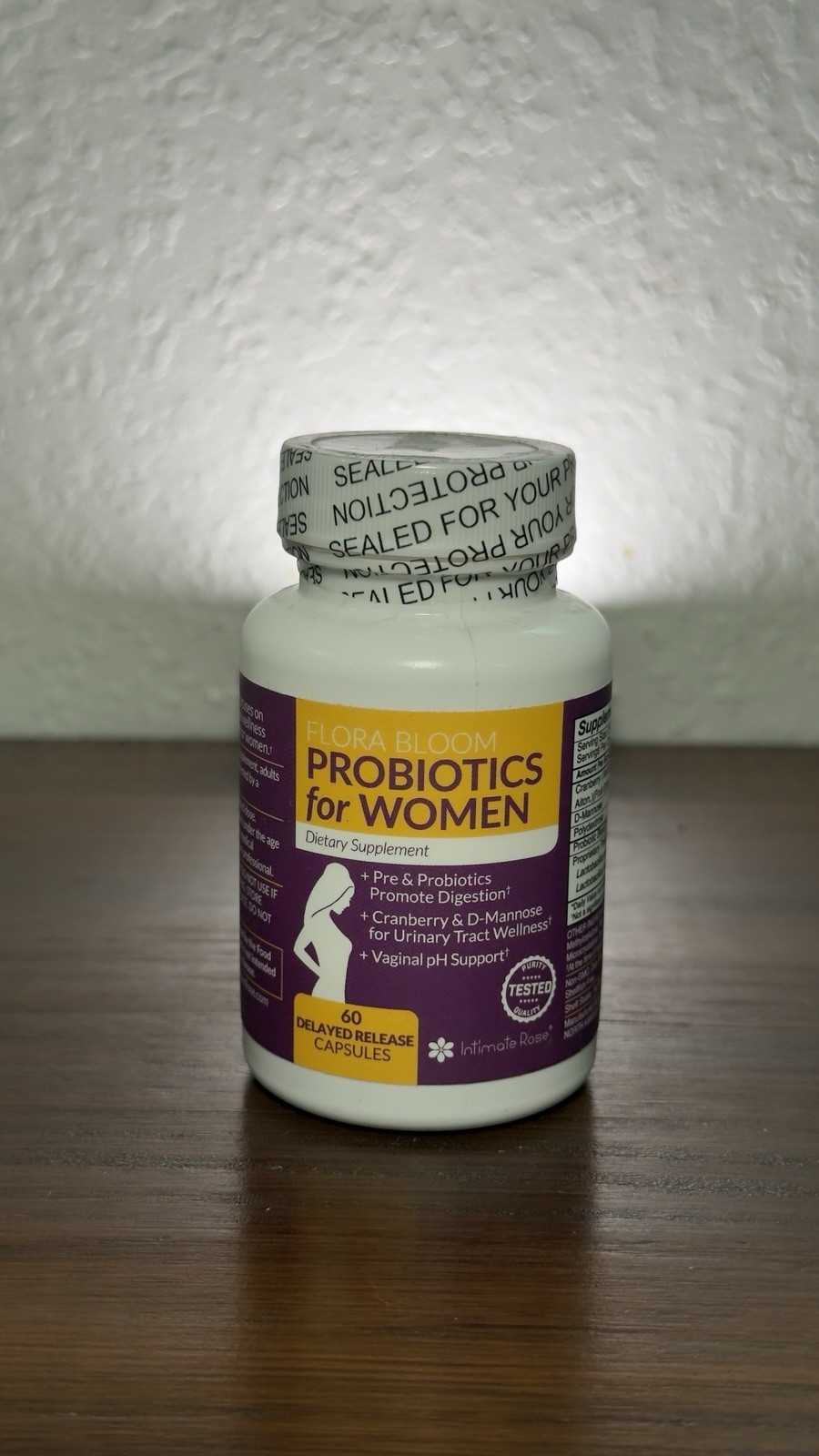 Intimate Rose Flora Bloom Probiotics Women Digestive & Urinary Support 60ct